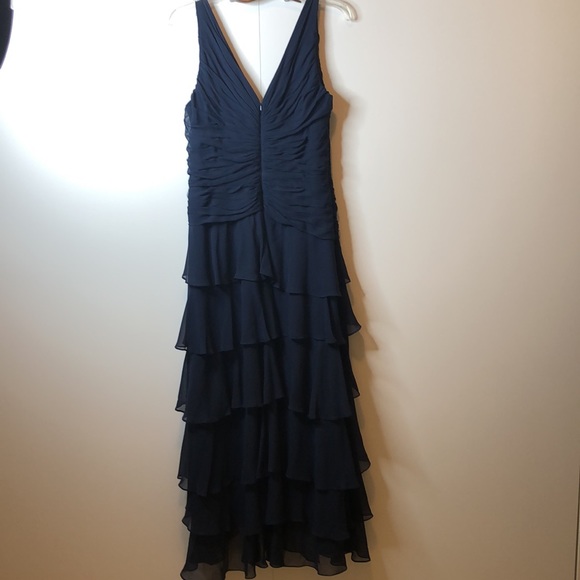 Navy Chiffon Dress 14 - Picture 6 of 9